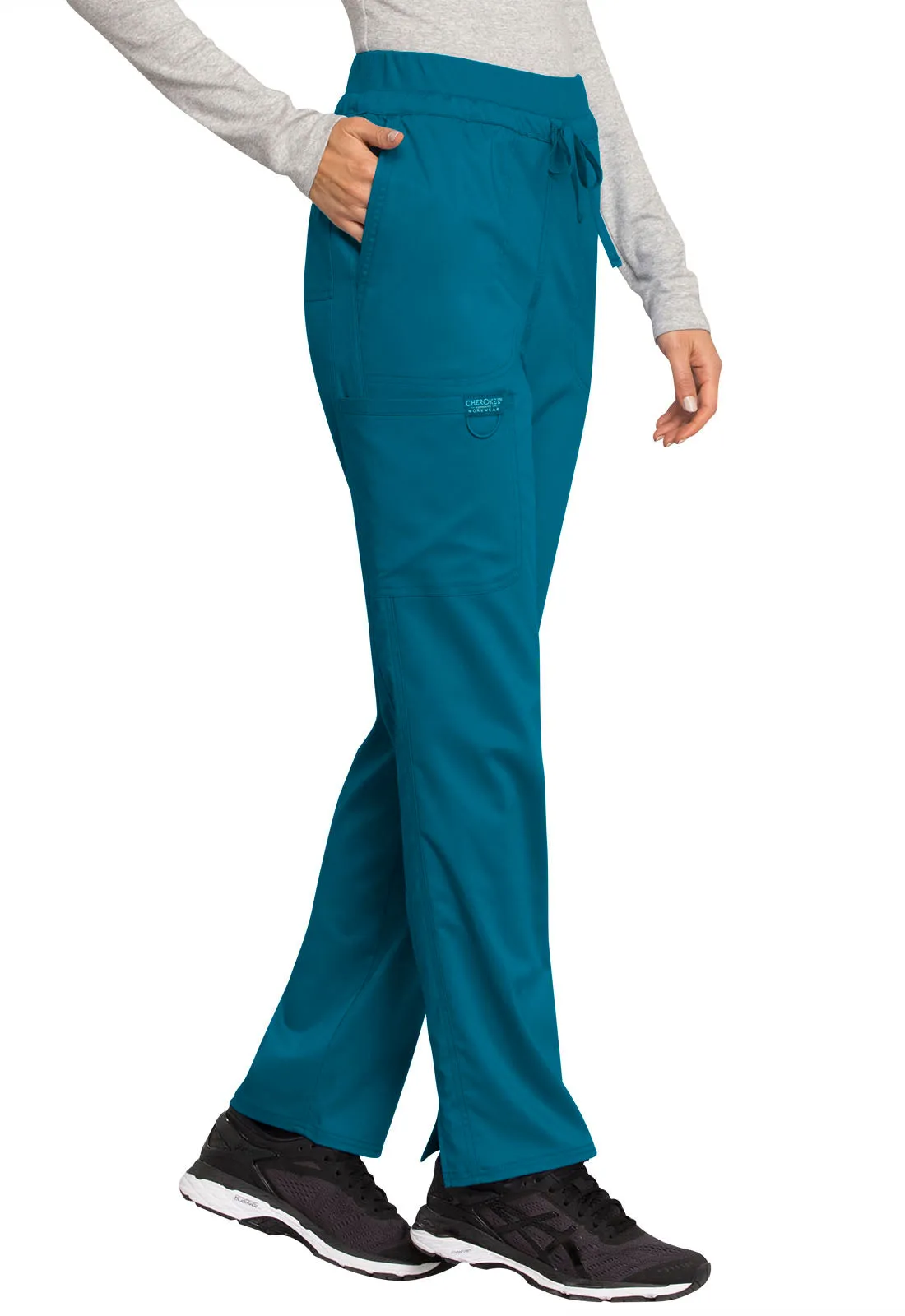 Revolution WW105 Mid Rise Tapered Leg Drawstring Pants Caribbean Blue