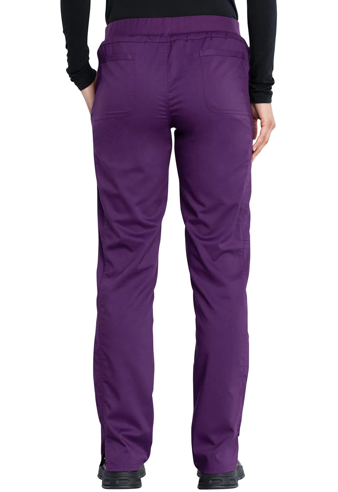 Revolution WW105 Mid Rise Tapered Leg Drawstring Pants Eggplant