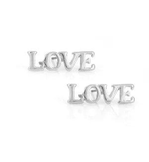 RHODIUM LOVE STUD EARRING #SWKK-3397 RHO (NF1/KG5)