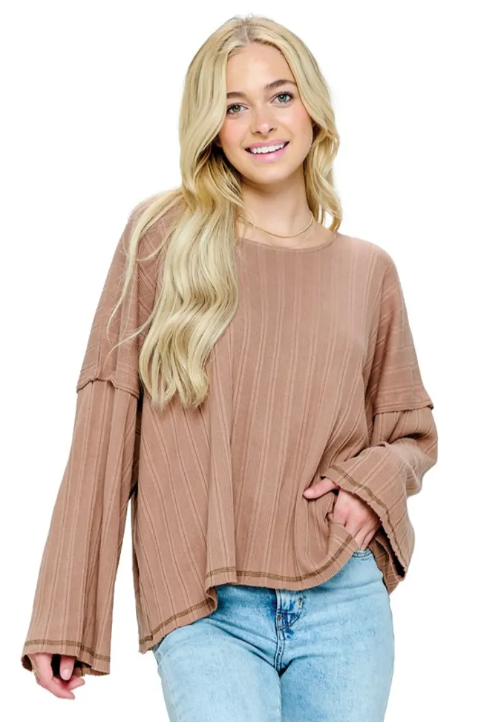 Ribbed Sweater Top
