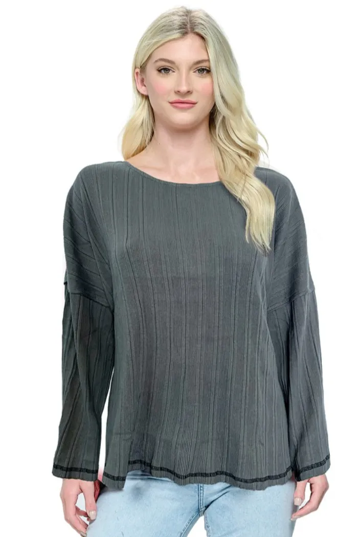 Ribbed Sweater Top