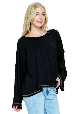 Ribbed Sweater Top