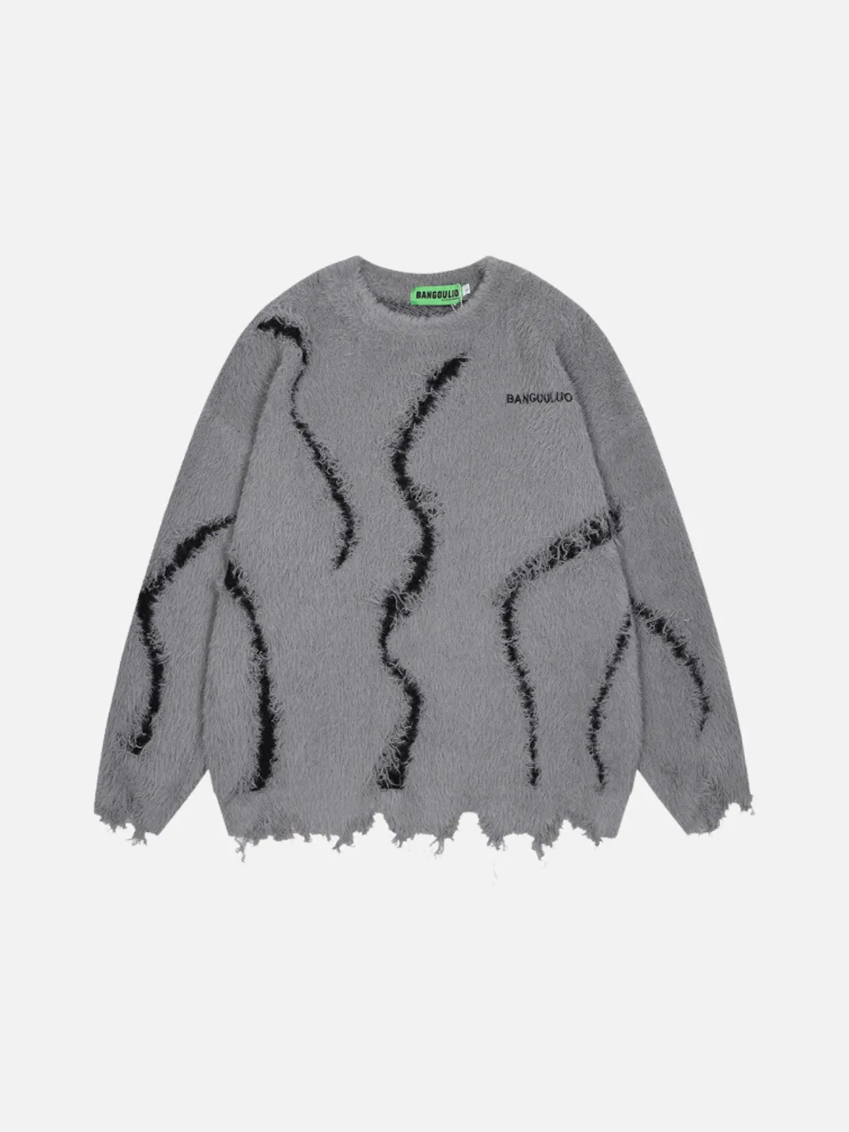 Rimiro - Irregular Patchwork Distressed Sweater
