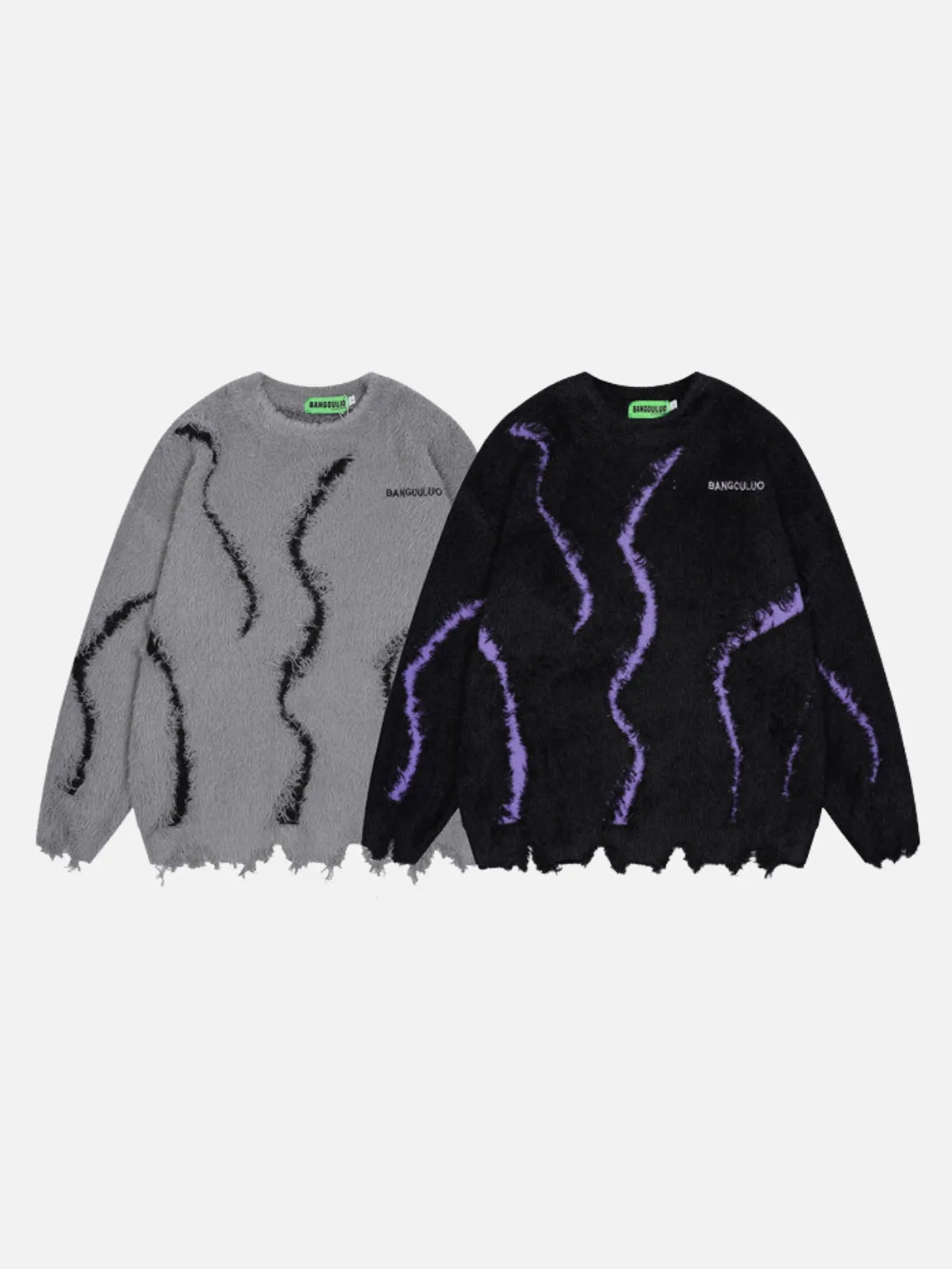 Rimiro - Irregular Patchwork Distressed Sweater