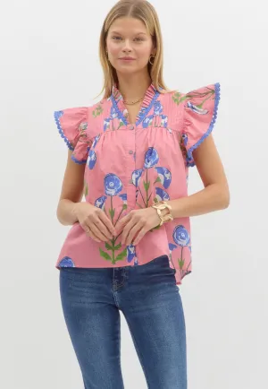 Royal Coral Blouse