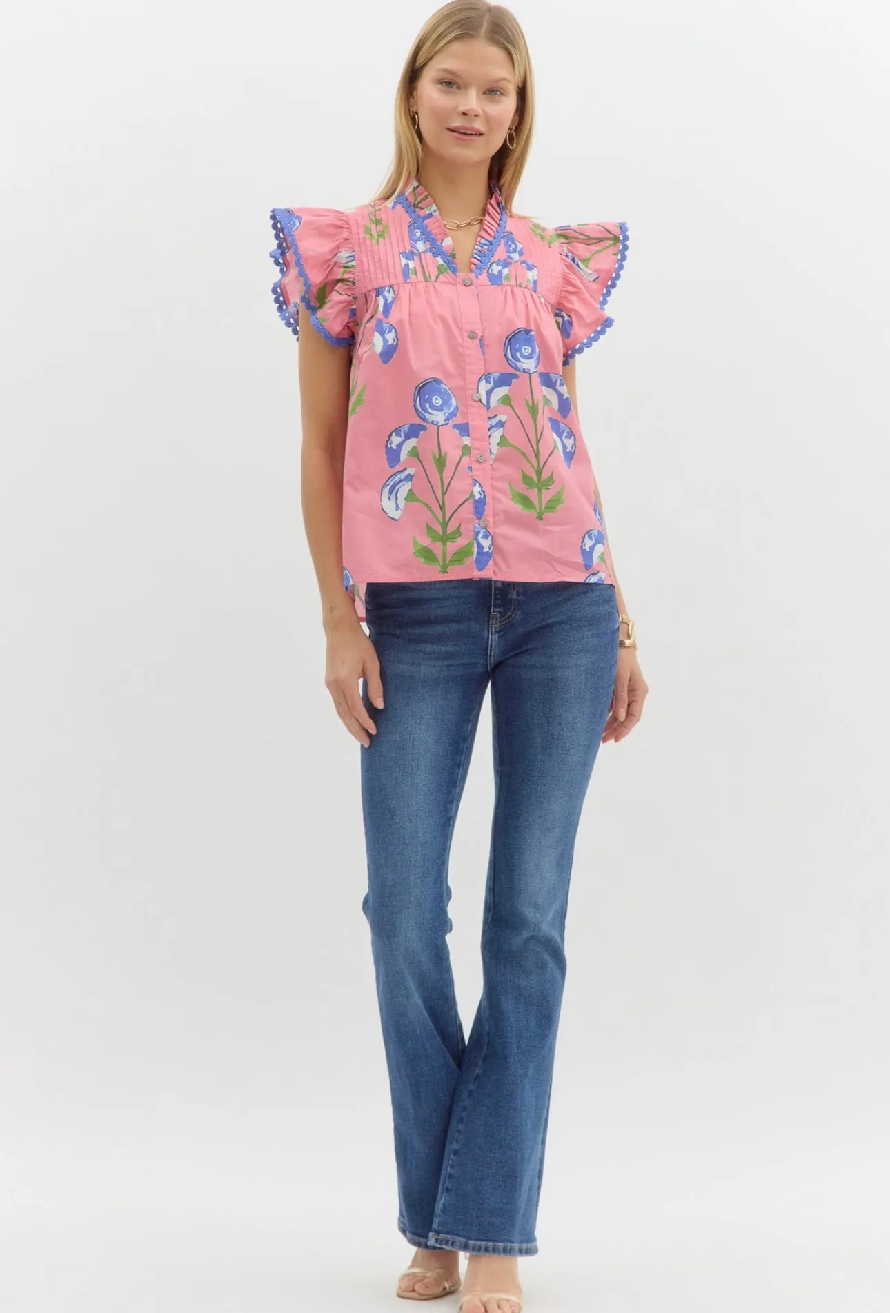 Royal Coral Blouse