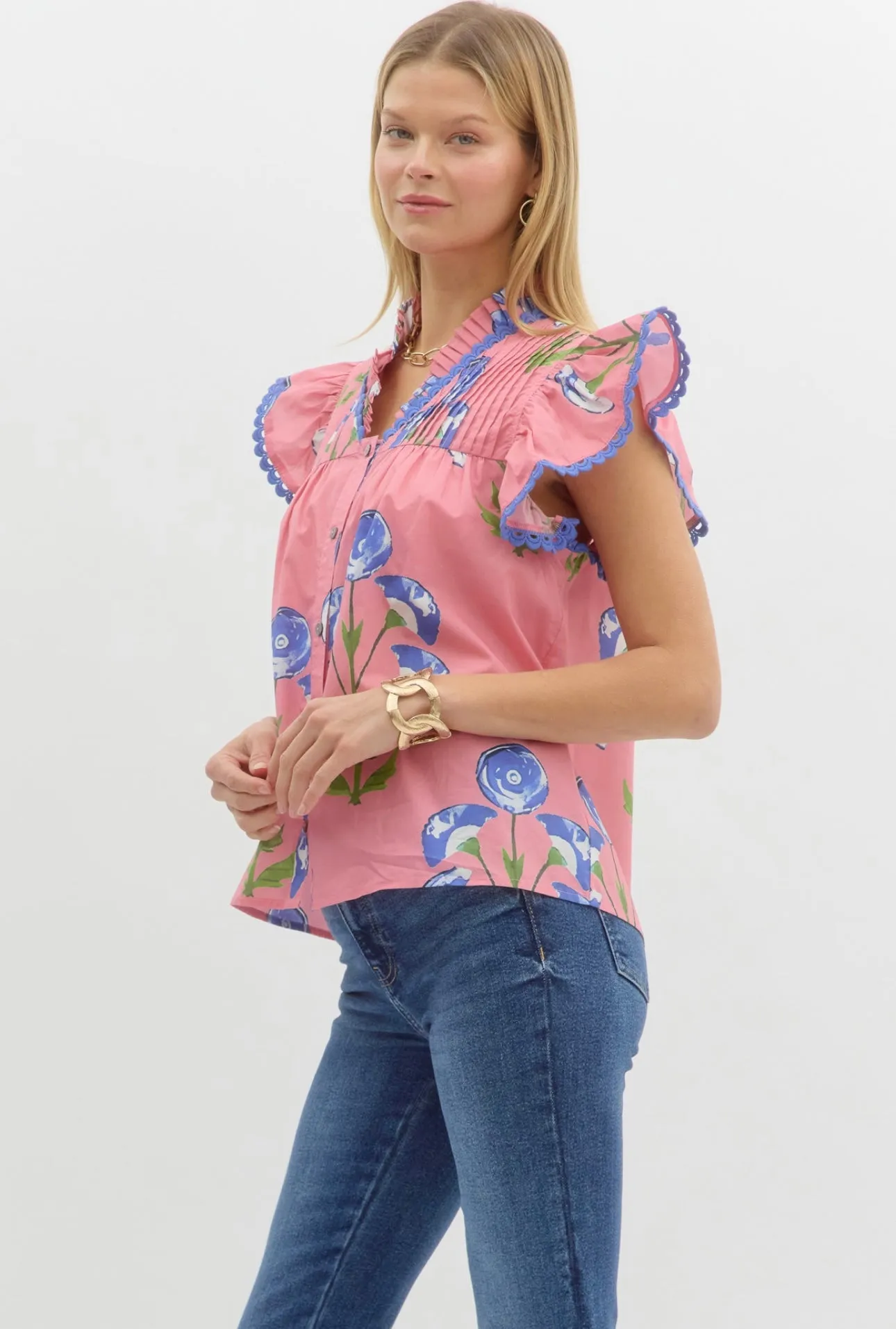 Royal Coral Blouse