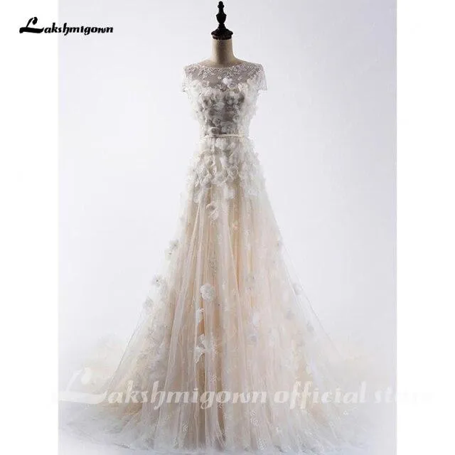 Roycebridal Charming A-line Scoop Floor-length Wedding Dress