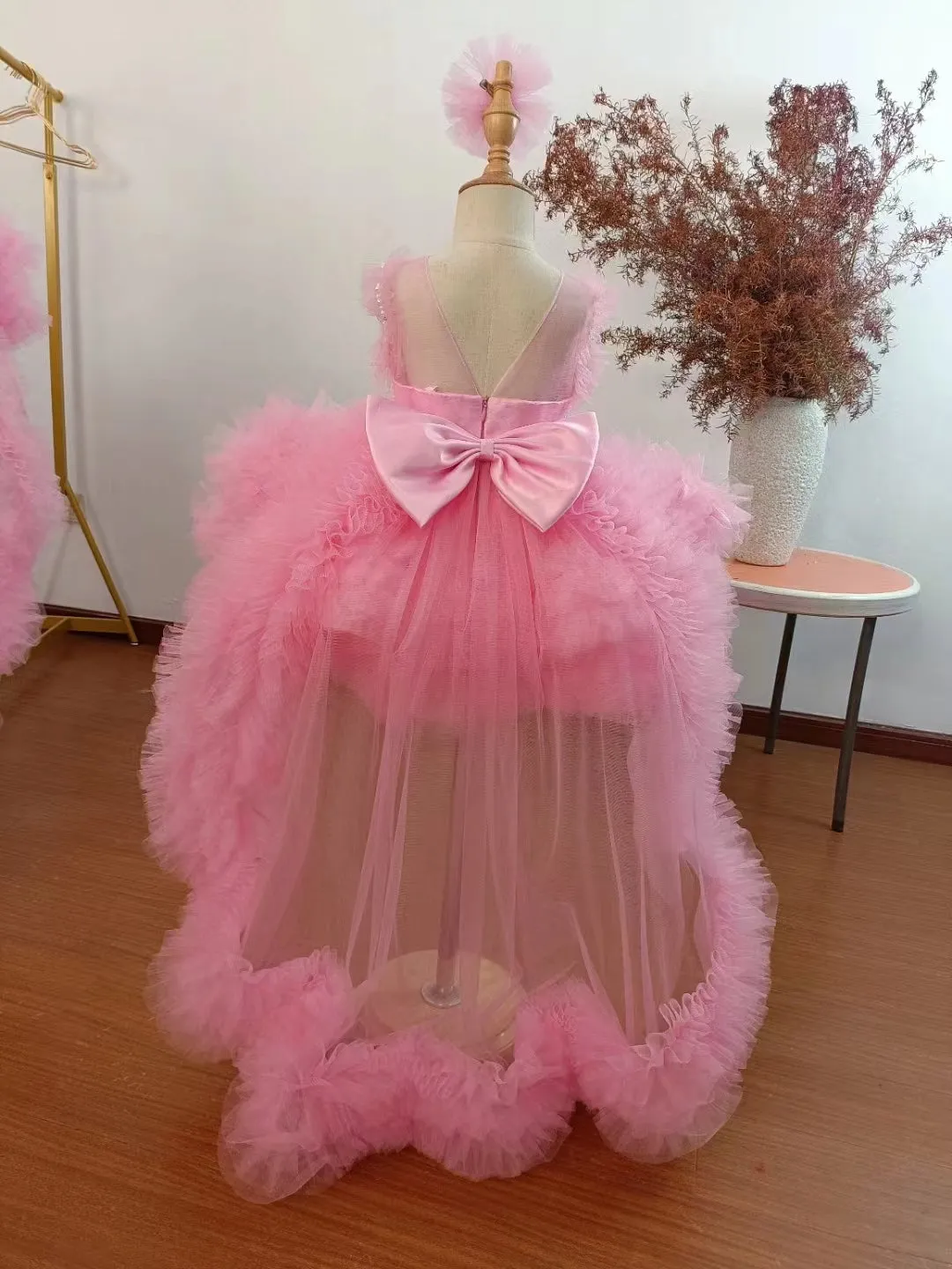 Roycebridal Elegant Green Pearls Flower Girl Dress Princess Baby Kids Wedding Birthday First Communion Party Gown 2025 J301