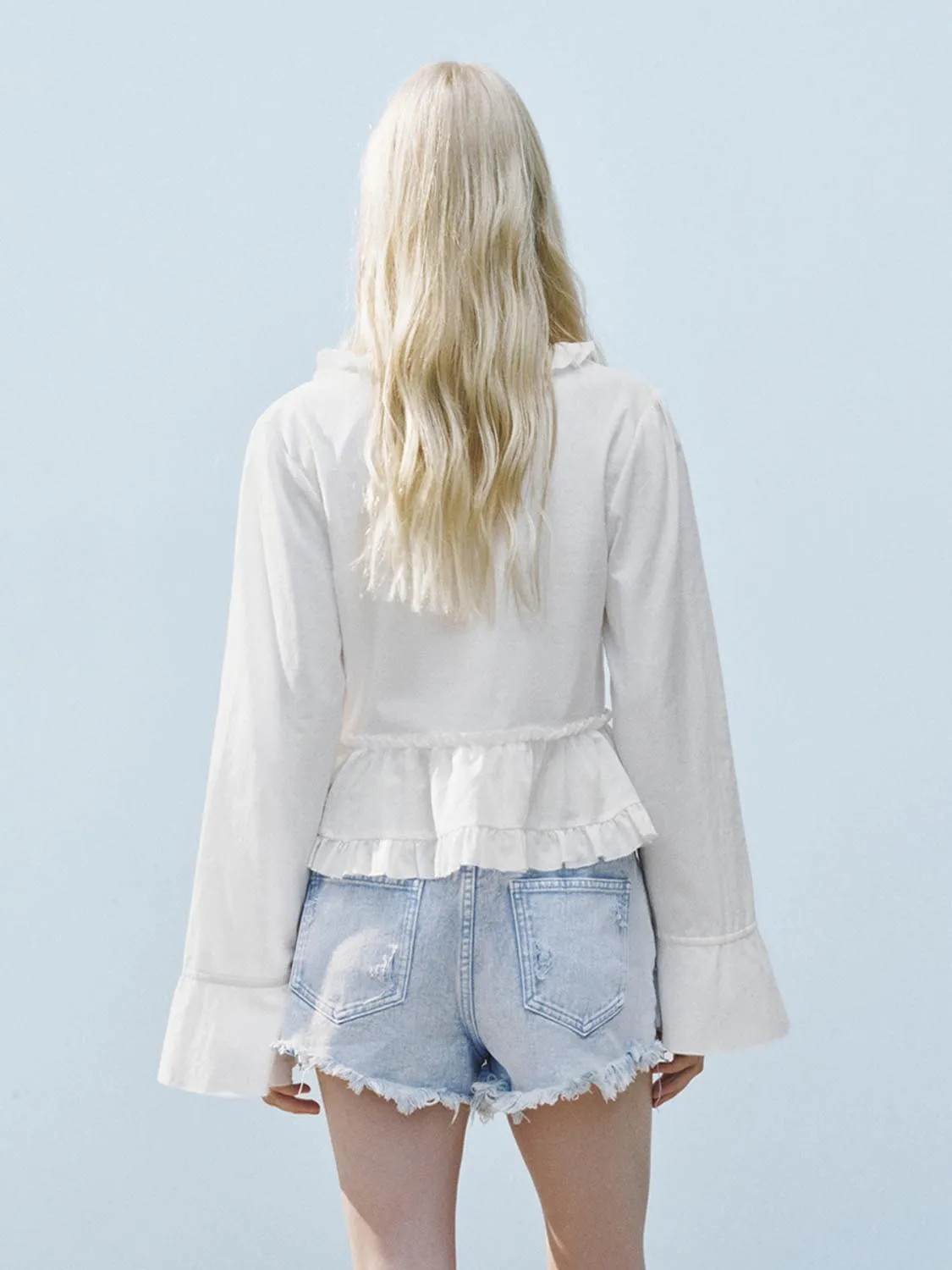 Ruffle Hem Blouses