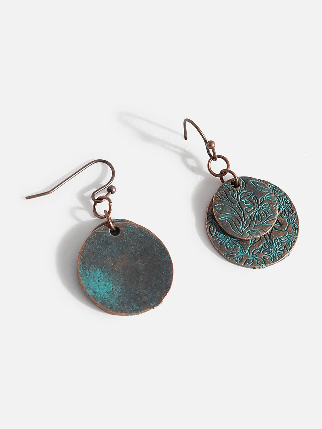Rustic Finish Drop Earrings