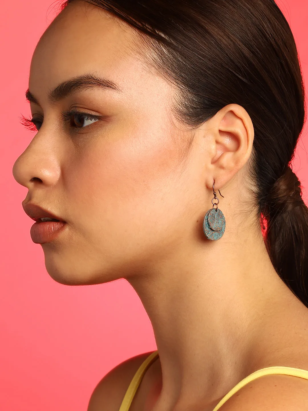 Rustic Finish Drop Earrings