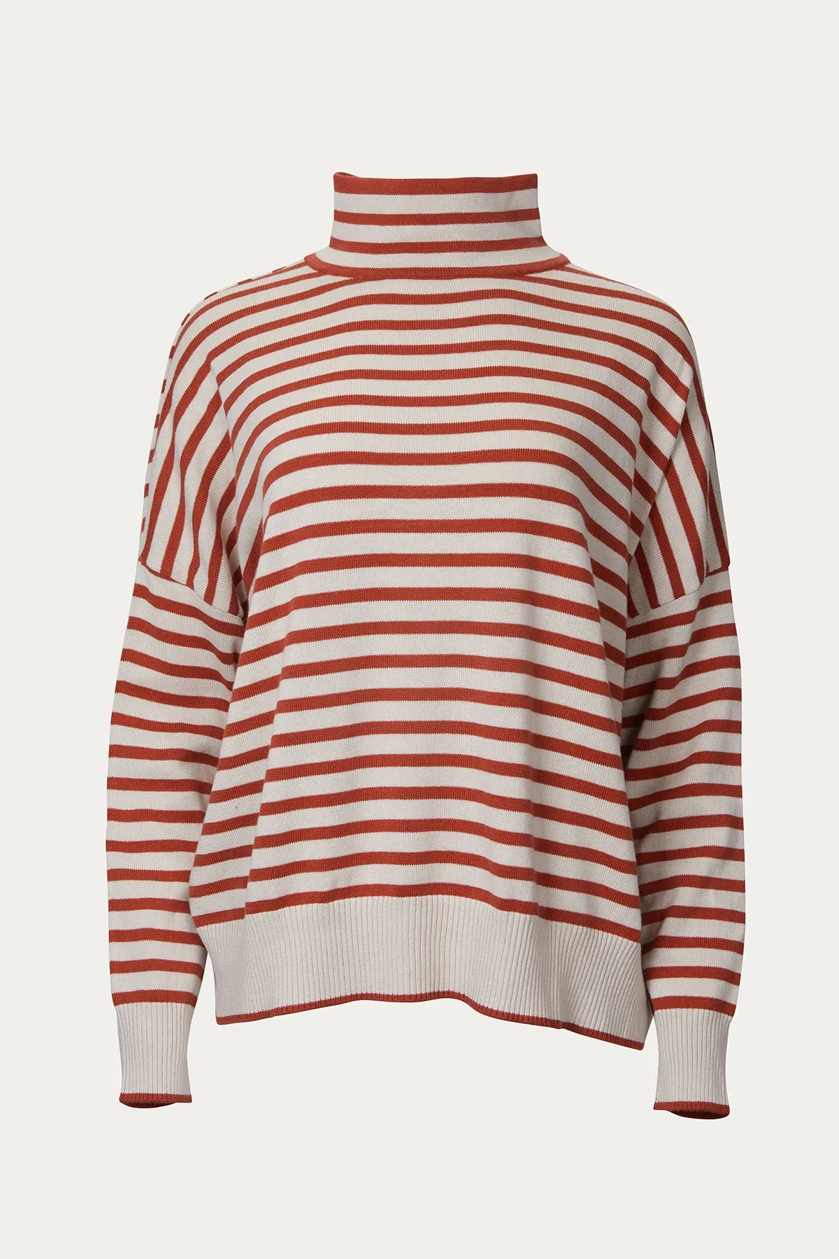 SAGE FUNNEL NECK SWEATER