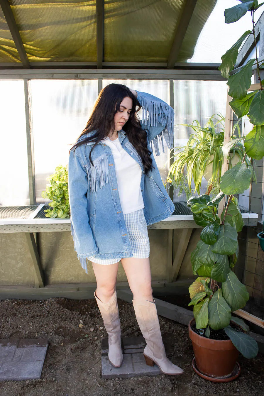 Santa Fe Denim Western Fringe Jacket