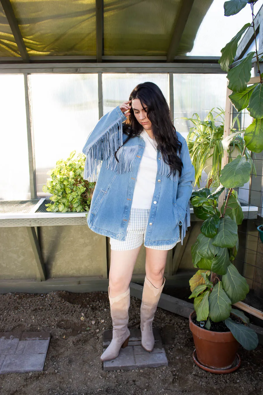 Santa Fe Denim Western Fringe Jacket