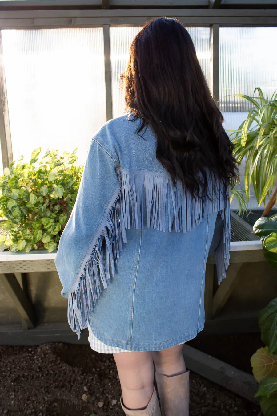 Santa Fe Denim Western Fringe Jacket