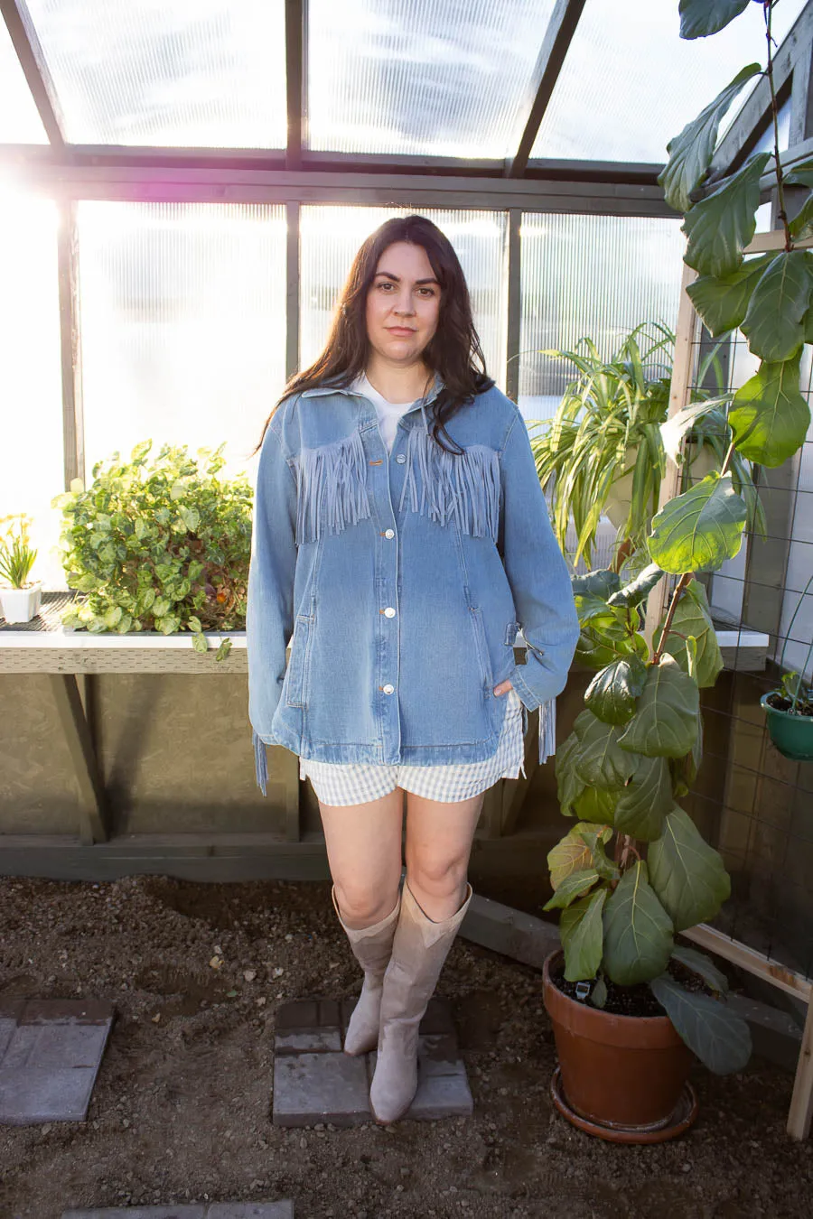 Santa Fe Denim Western Fringe Jacket