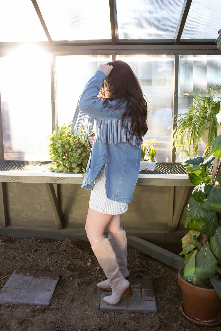 Santa Fe Denim Western Fringe Jacket