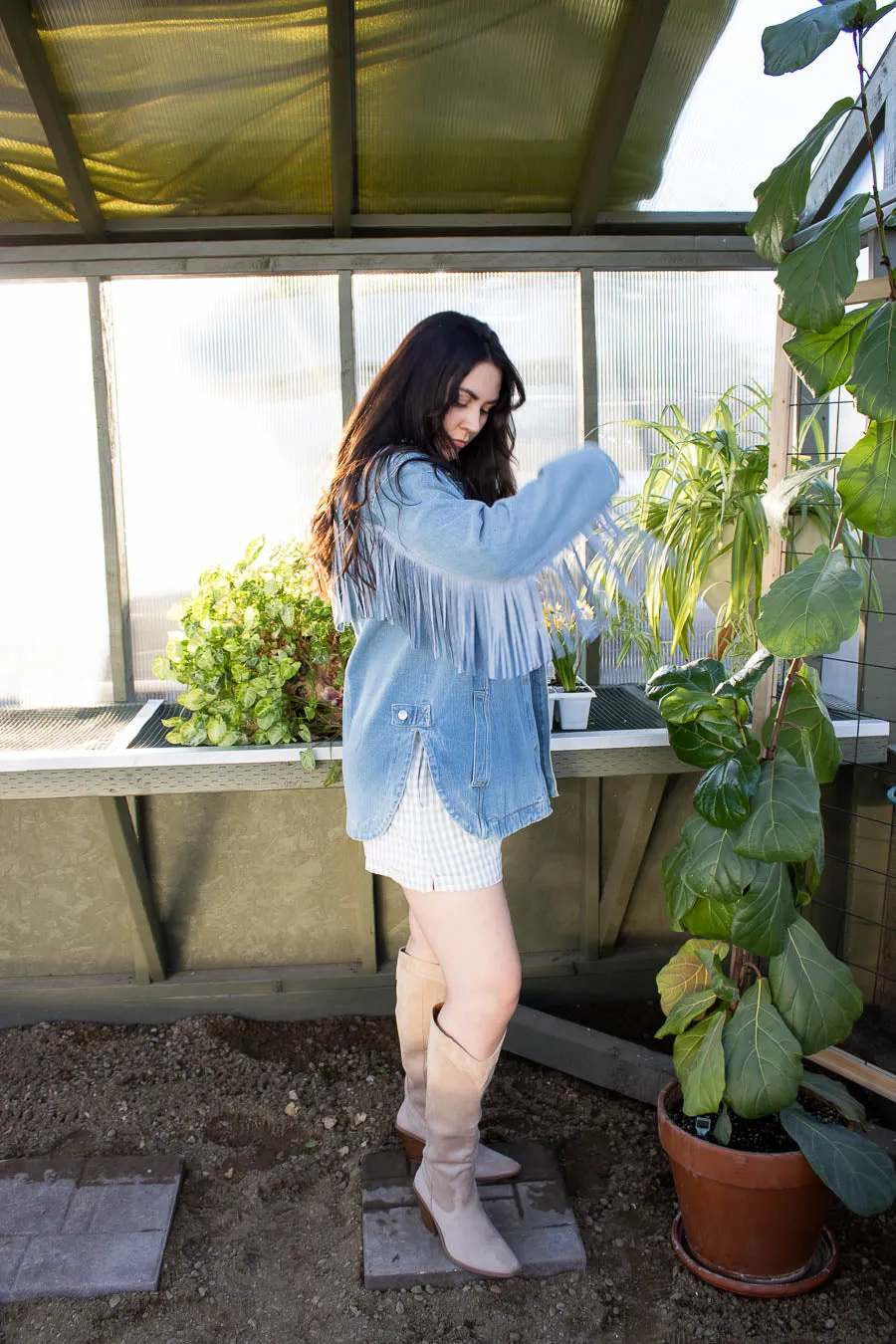 Santa Fe Denim Western Fringe Jacket