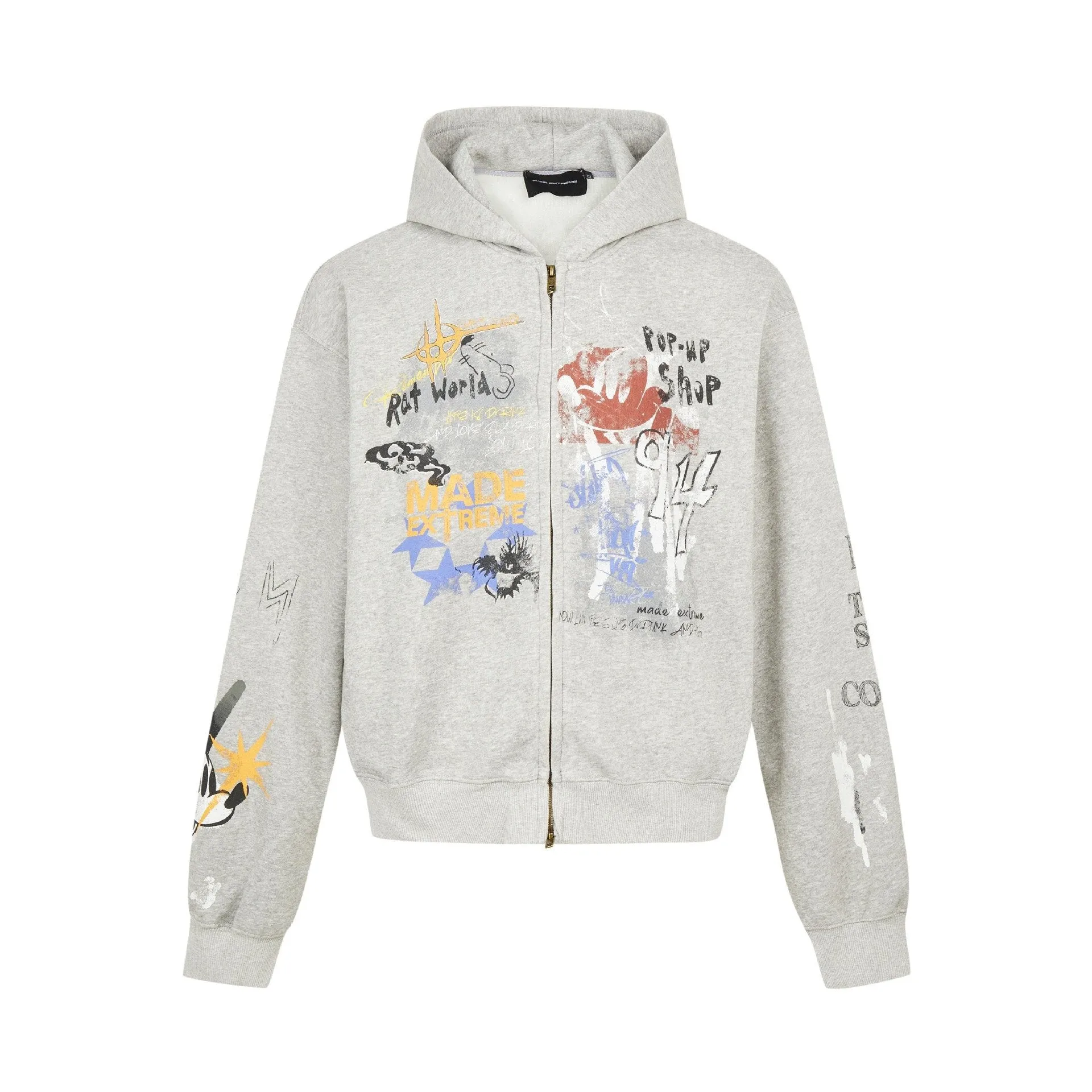 Scrabbled Graffiti Oversized Hoodie