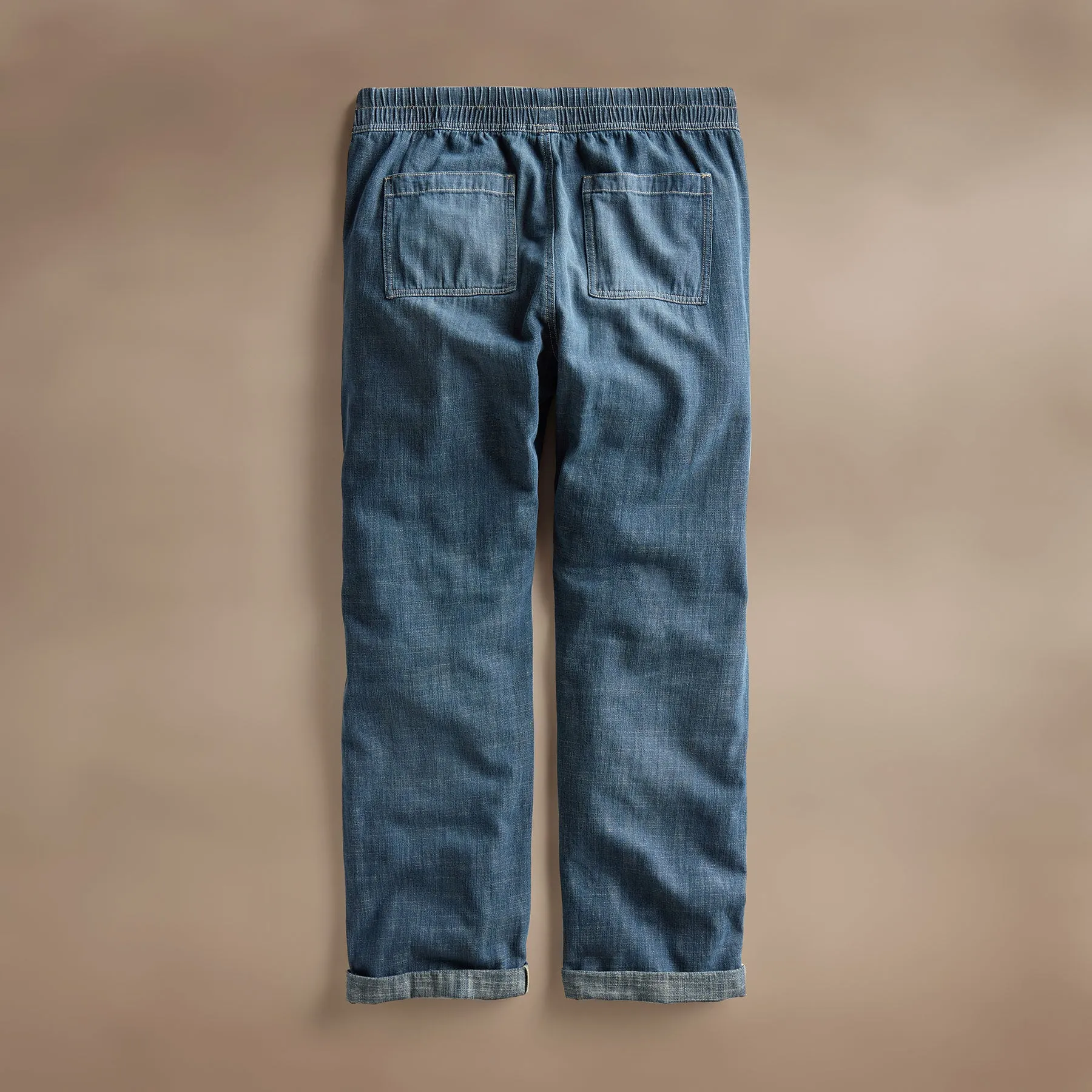 Selvedge Pull On Denim - Medium Wash