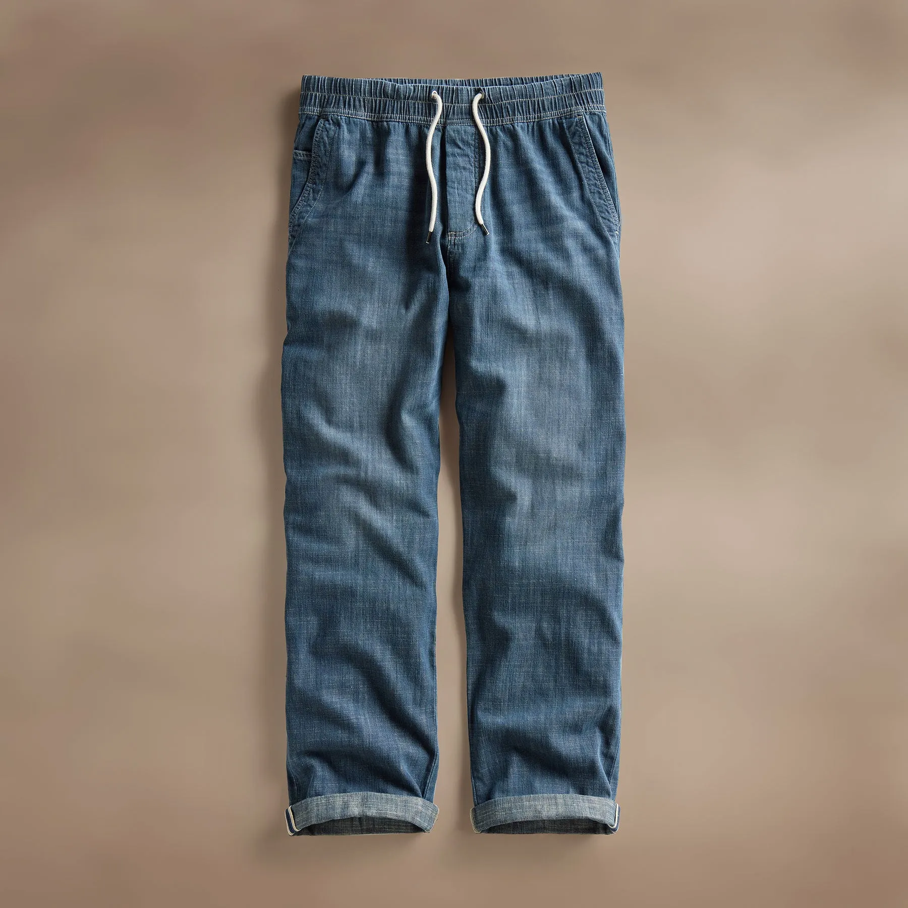 Selvedge Pull On Denim - Medium Wash