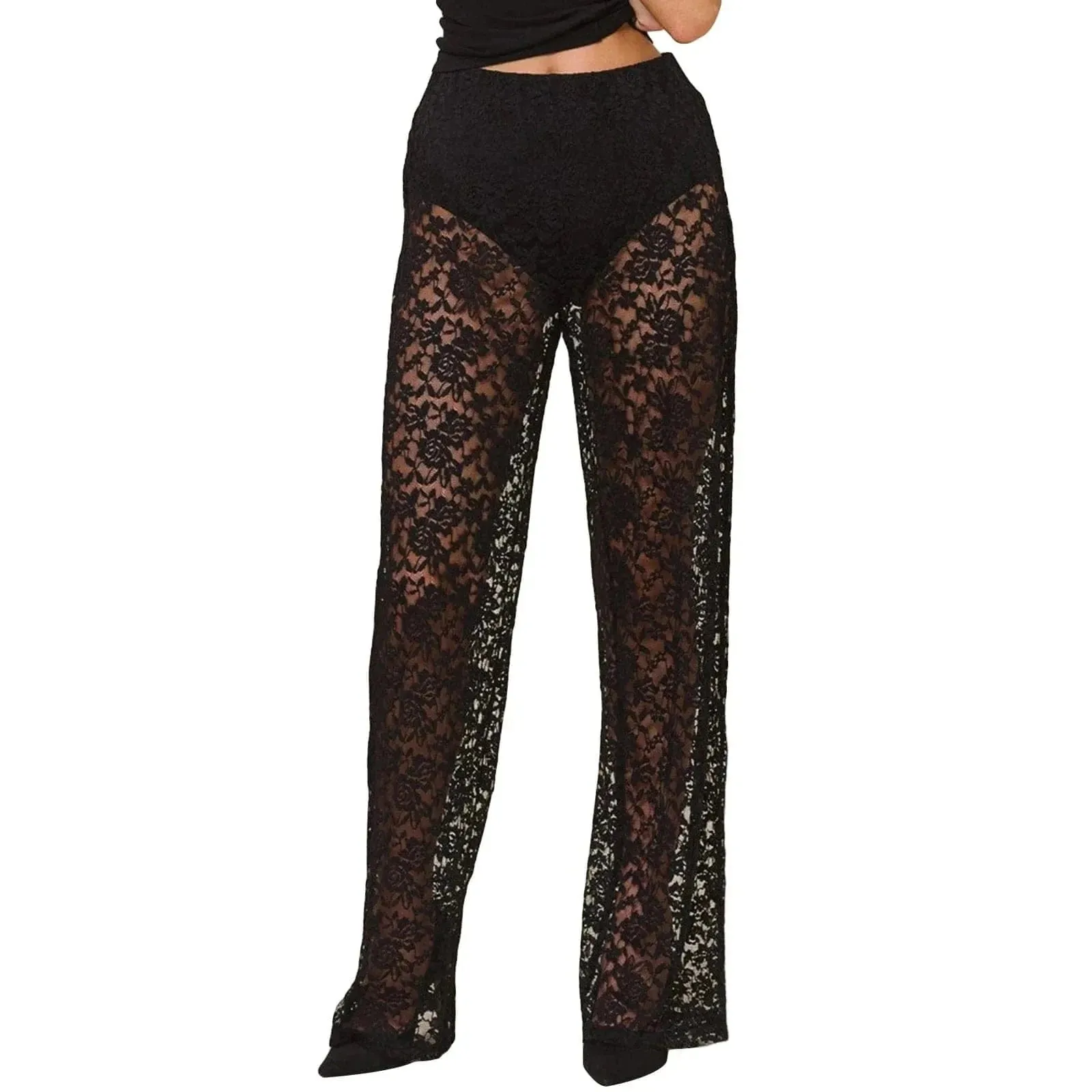 Sheer Bell Bottom Pants