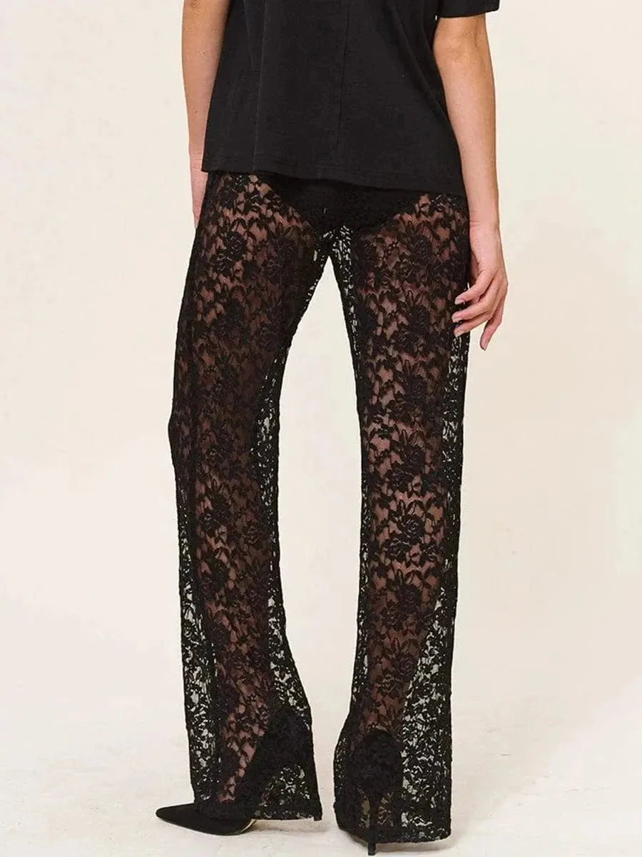 Sheer Bell Bottom Pants