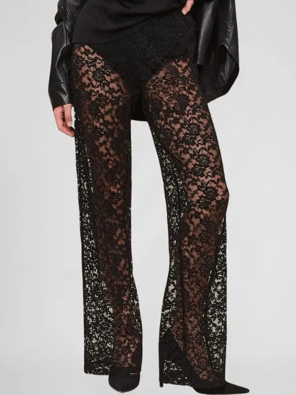 Sheer Bell Bottom Pants
