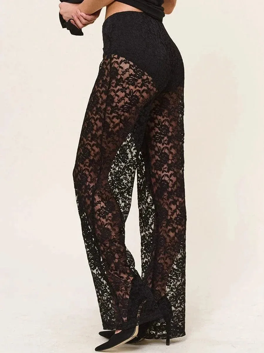 Sheer Bell Bottom Pants