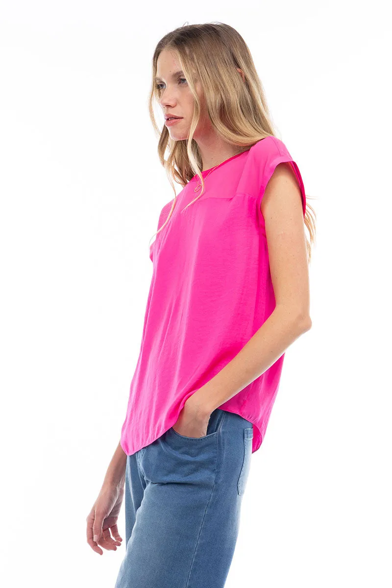 Sheer Contrast Blouse