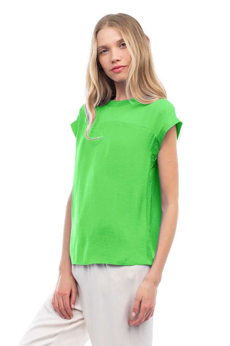 Sheer Contrast Blouse