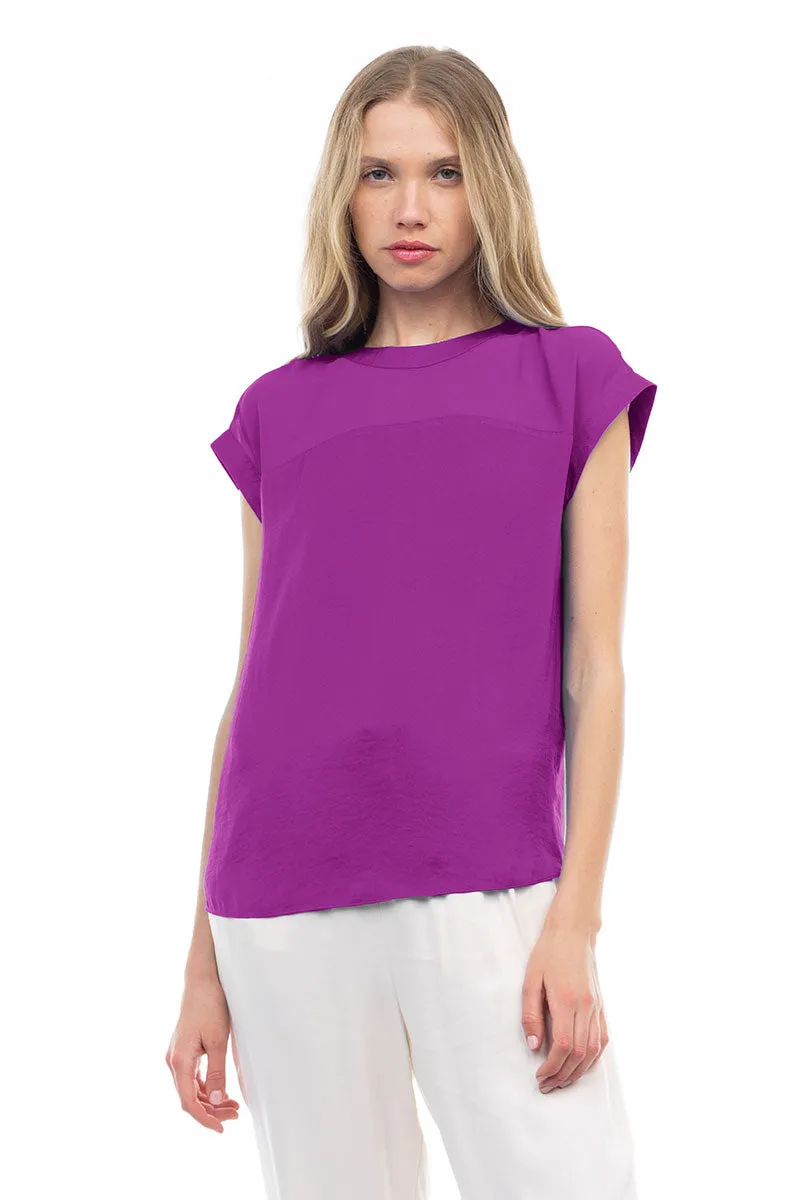 Sheer Contrast Blouse