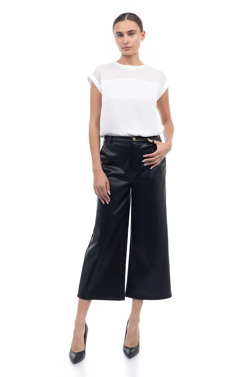 Sheer Contrast Blouse