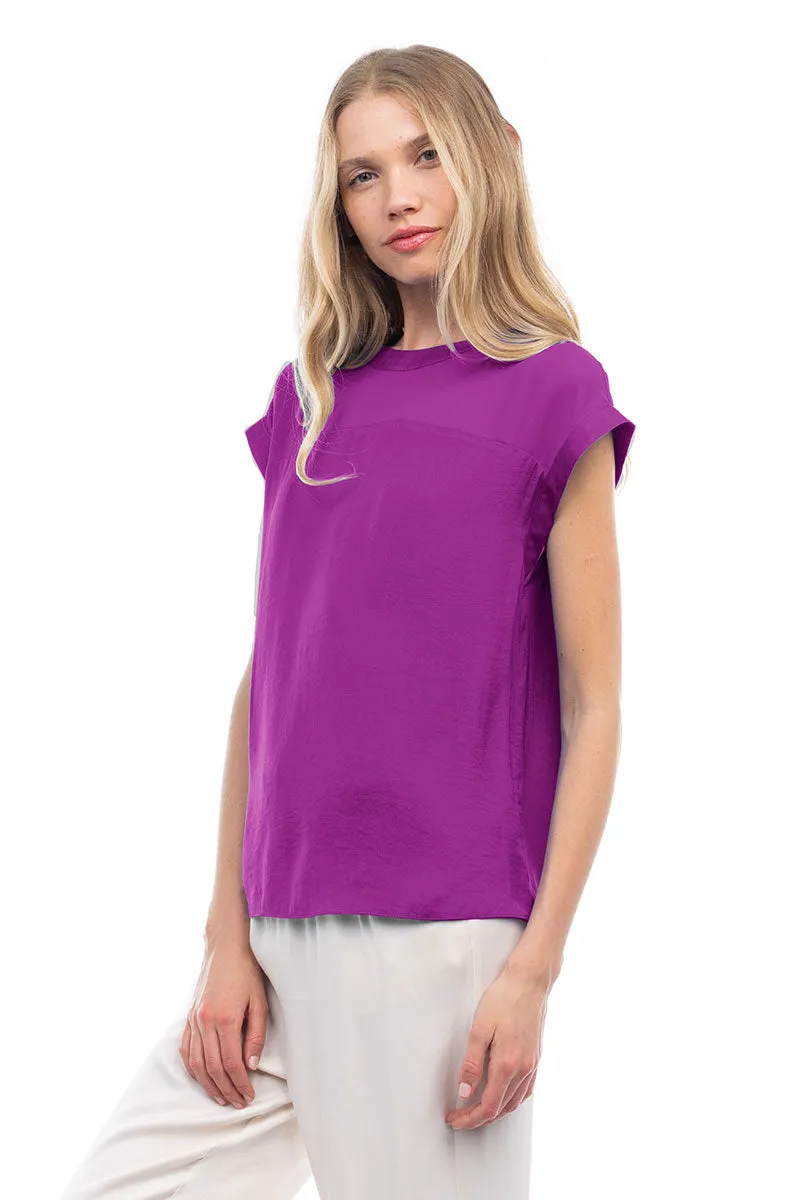 Sheer Contrast Blouse