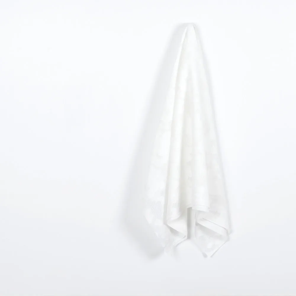 Sheer Peony Jacquard - White