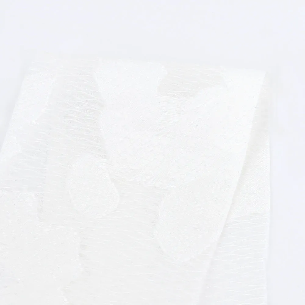 Sheer Peony Jacquard - White