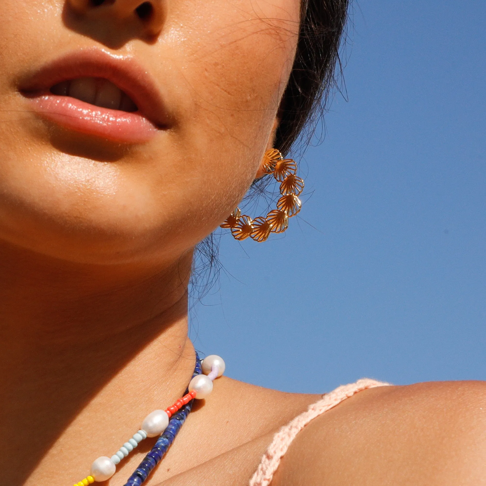 Shell Hoop Earrings