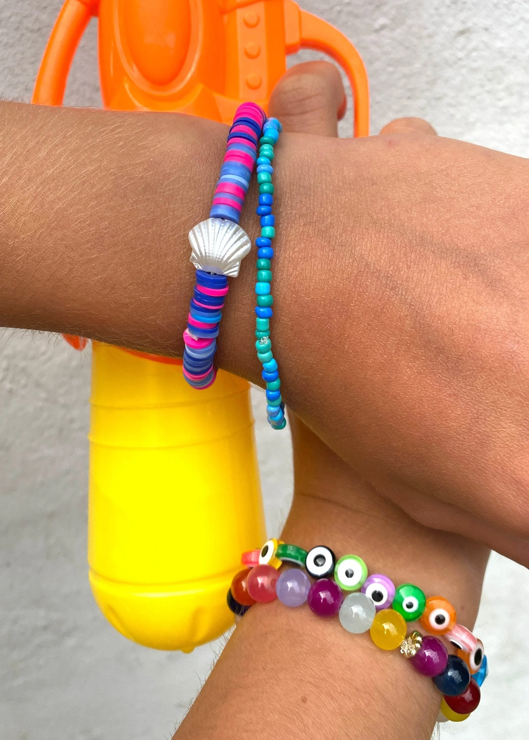 Shell Mix Bright Beaded Bracelets