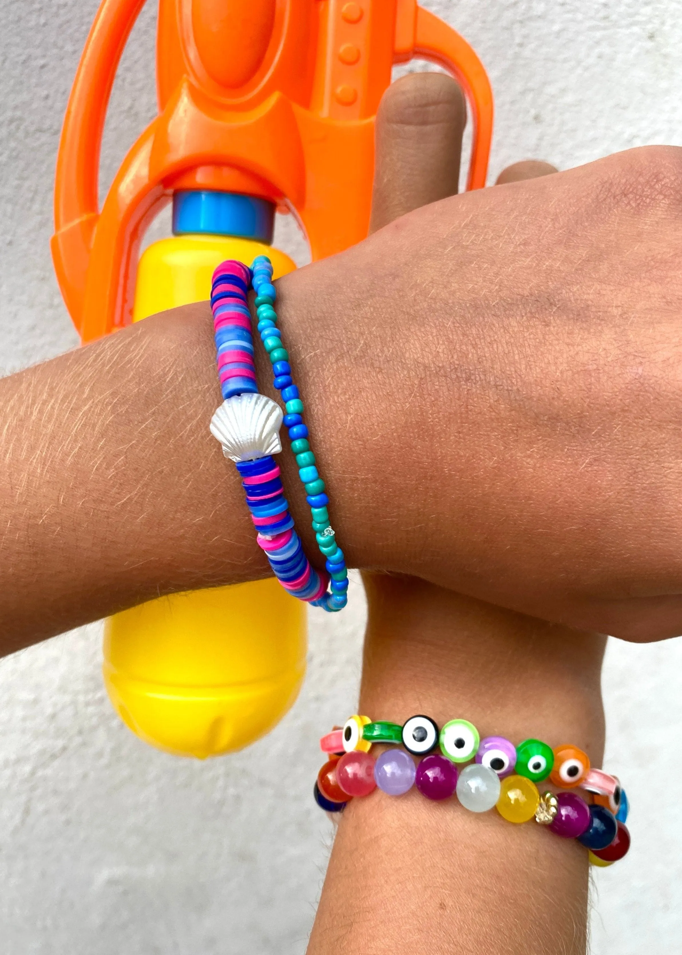 Shell Mix Bright Beaded Bracelets