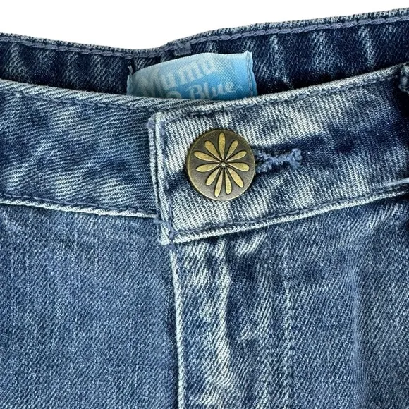 Show me your Mumu Wyoming high waisted surf wash blue denim  jean short 32
