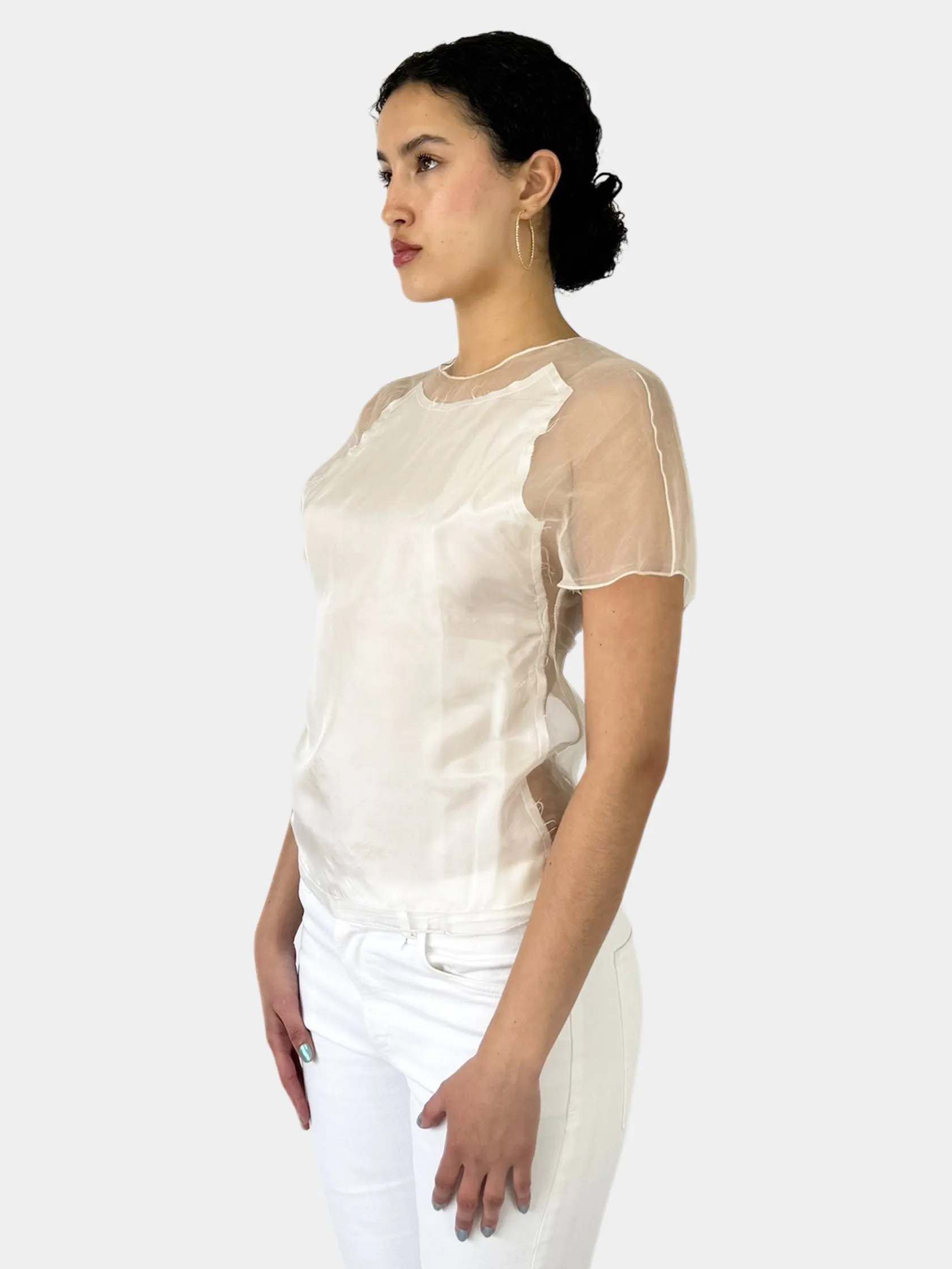 Silk Sheer Mesh Top