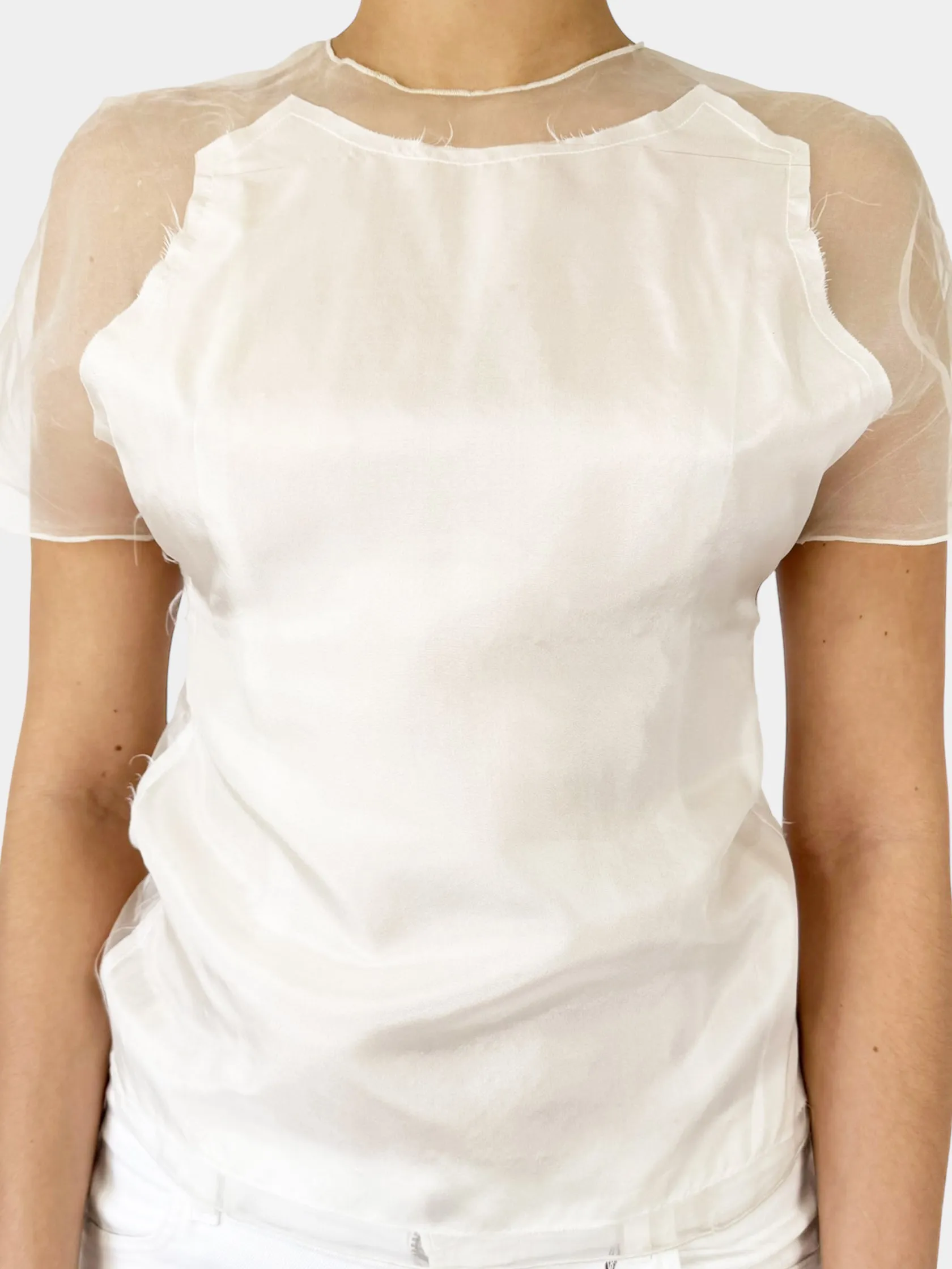 Silk Sheer Mesh Top