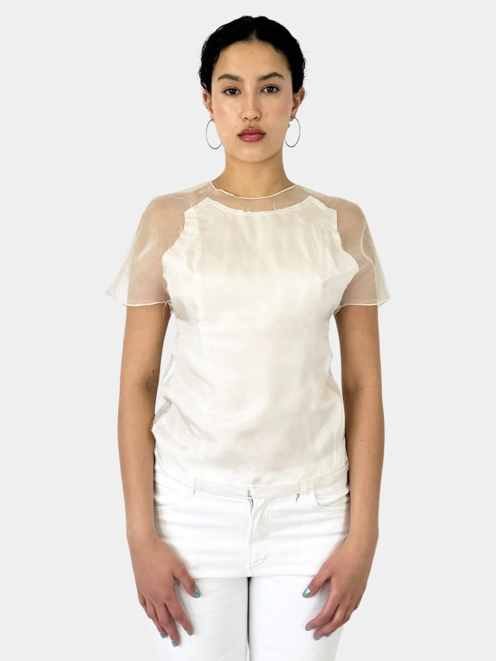 Silk Sheer Mesh Top