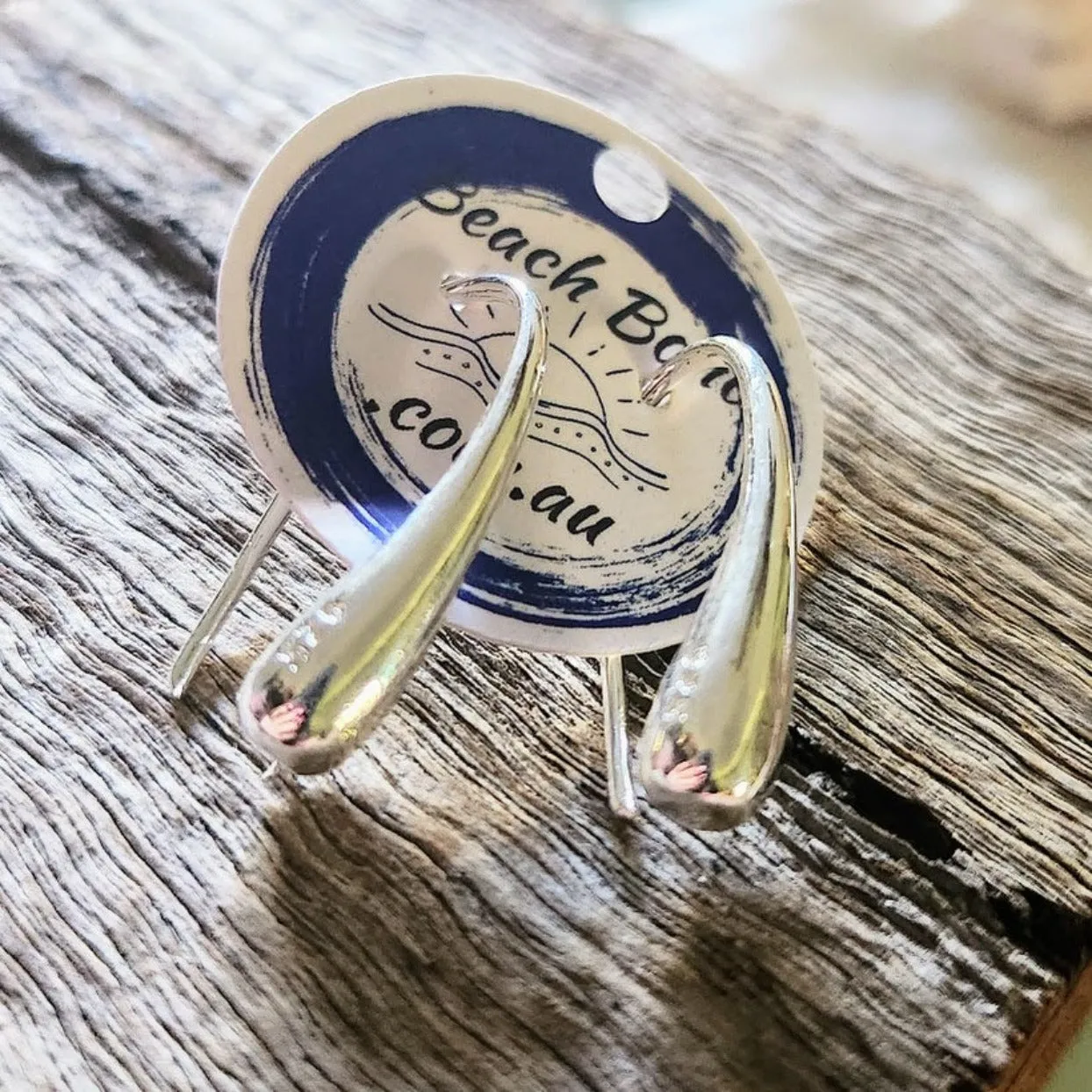 SILVER DROPS - HOOP / HOOK 925 EARRINGS