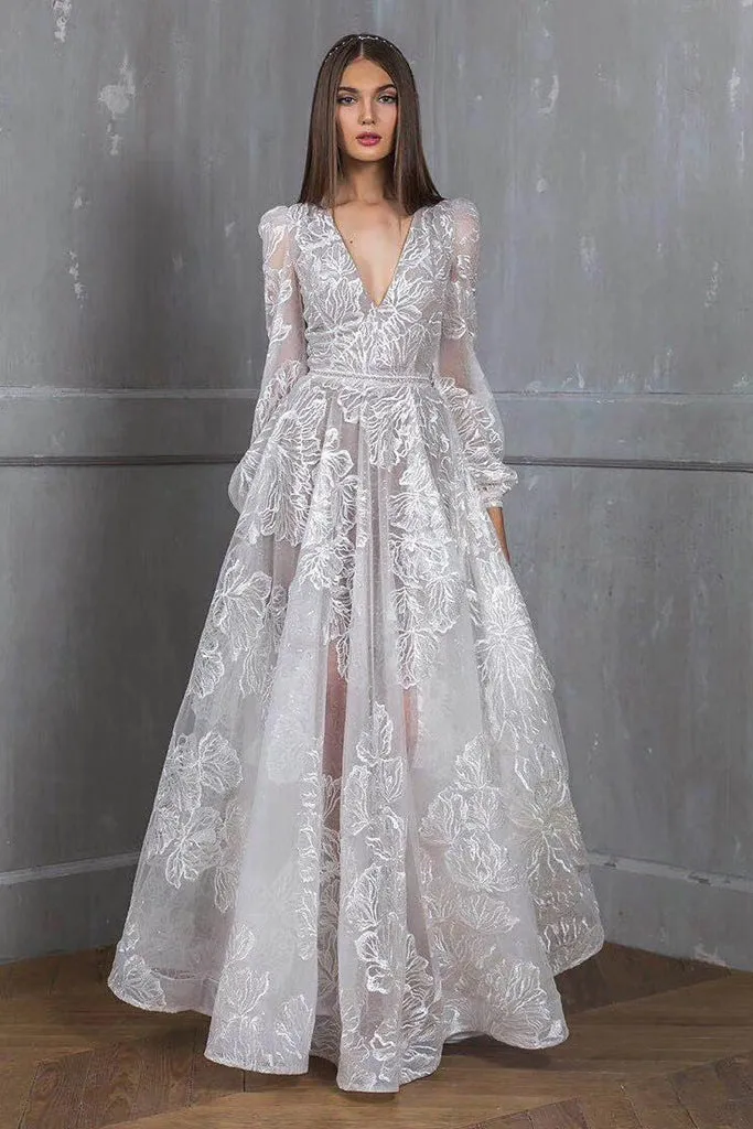 Sleeveless Bottom Dress and Embroidered Sheer Prom Dress Two piece Set