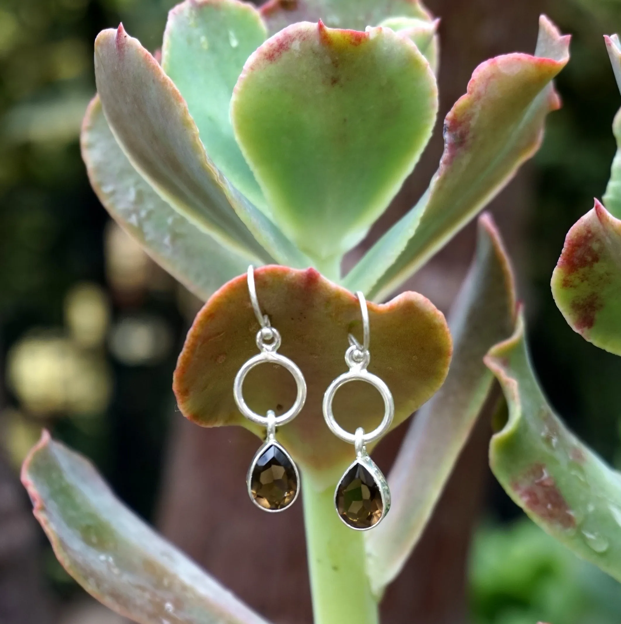 Smoky Quartz Drop Earring Set 3