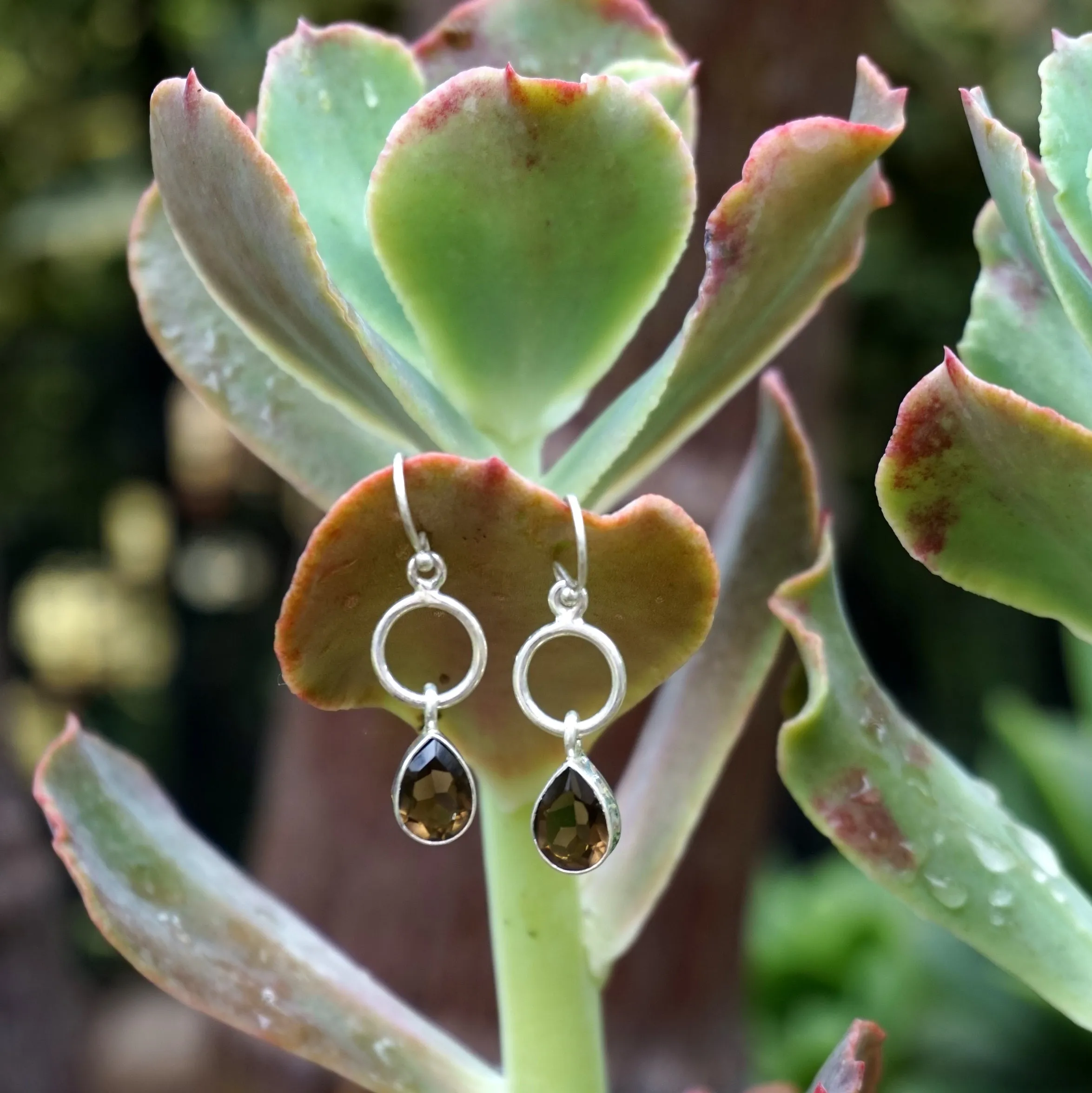 Smoky Quartz Drop Earring Set 3
