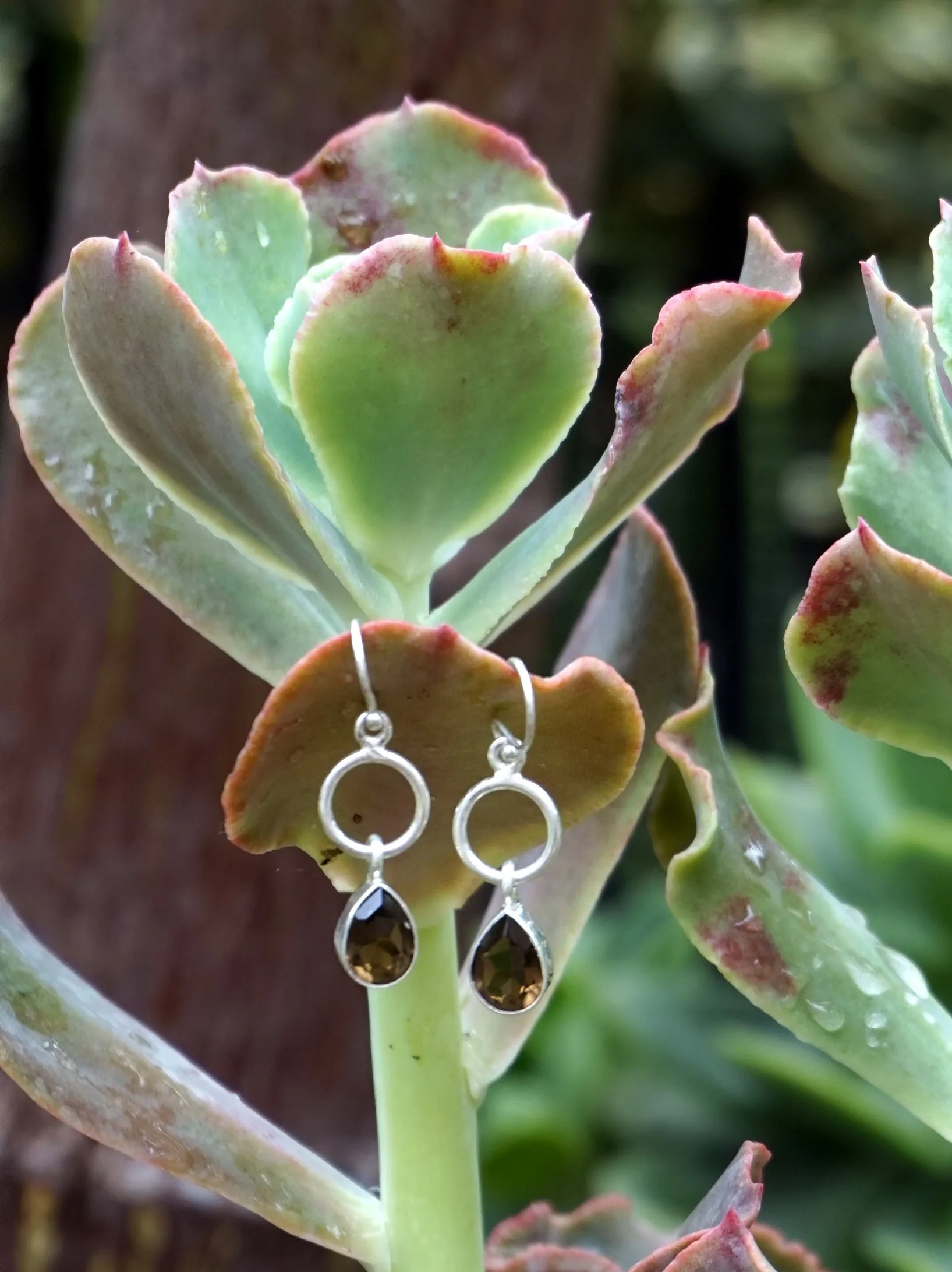 Smoky Quartz Drop Earring Set 3