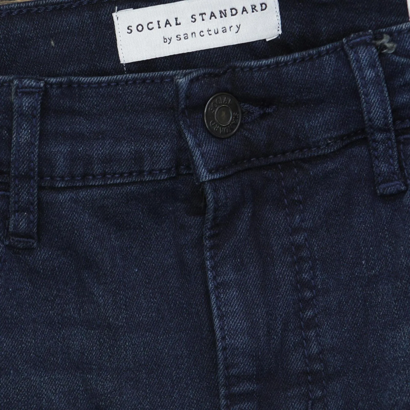 Social Standard by Sanctuary Womens Slim Straight Leg Jeans Blue 2